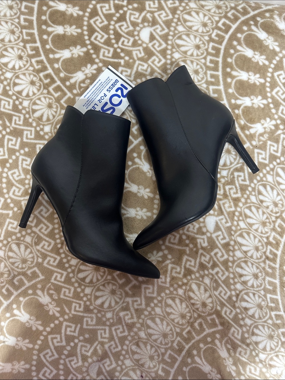 Nine West Black Pointed Toe Stiletto Ankle Booties